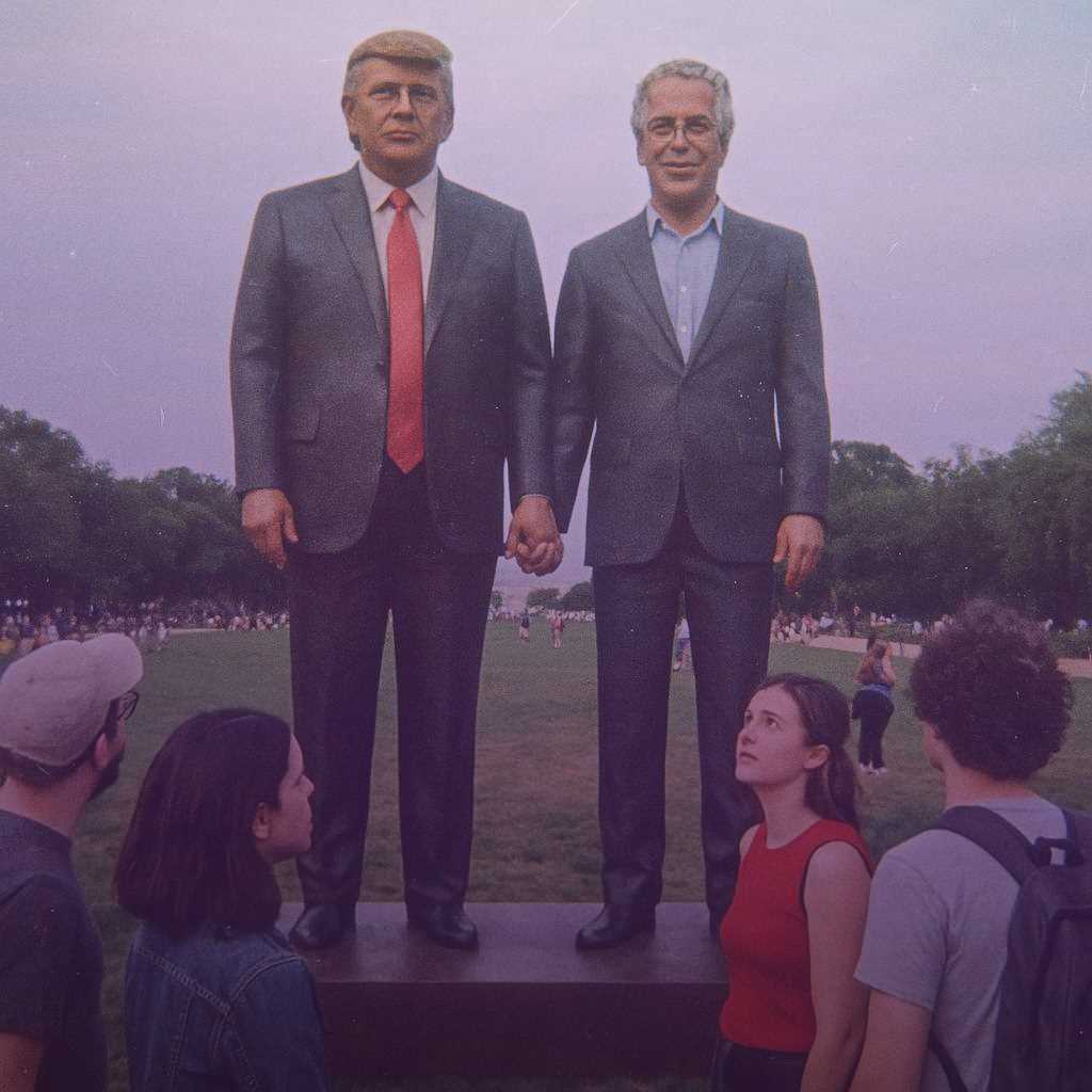 Trump Epstein Statue - Break The Web